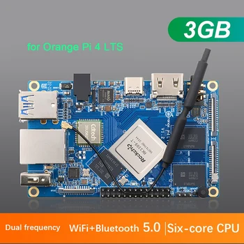 Dla Orange Pi4 Lts (3 GB) płyta główna Rockchip RK3399 3 GB pamięci LPDDR4 + 16G EMMC Wifi + Bluetooth5.0 Wsparcie Dla Android, Ubuntu, Debian