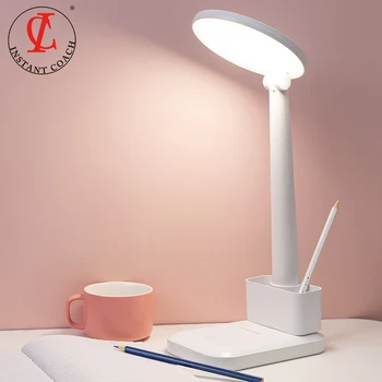 Lampa USB Akumulator Lampa Podwójne Do Czytania Książek lampka Nocna LED Lampy Stołowe 3 Tryby Ściemniania Ochrona Oczu WYSTRÓJ DOMU