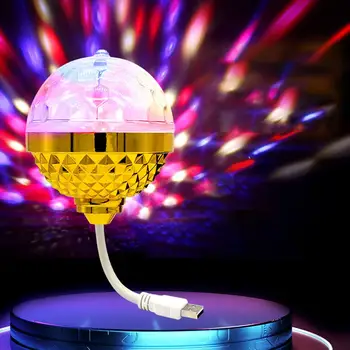 RGB Kolorowe Magiczne Kule Światła Przenośny Obrotowy Mini Projekcyjny Oprawa Sceniczny Świąteczny Lampy Do Domowej Imprezy DJ KTV Bar Ślub