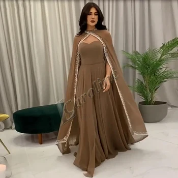 Caroline Mariage Miła Impreza Dla Kobiet Sukienki Są Wykonane Na Zamówienie Szampan Okłady Rękawa Arabskie Sukienki Na Studniówkę Robe De Stretch