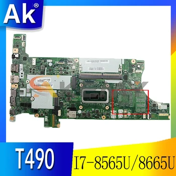 Lenovo ThinkPad T490 płyta główna laptopa NM-B901 z procesorem I7-8565U/8665U 16 GB pamięci ram, płyta główna 5B20W29465 02HK924